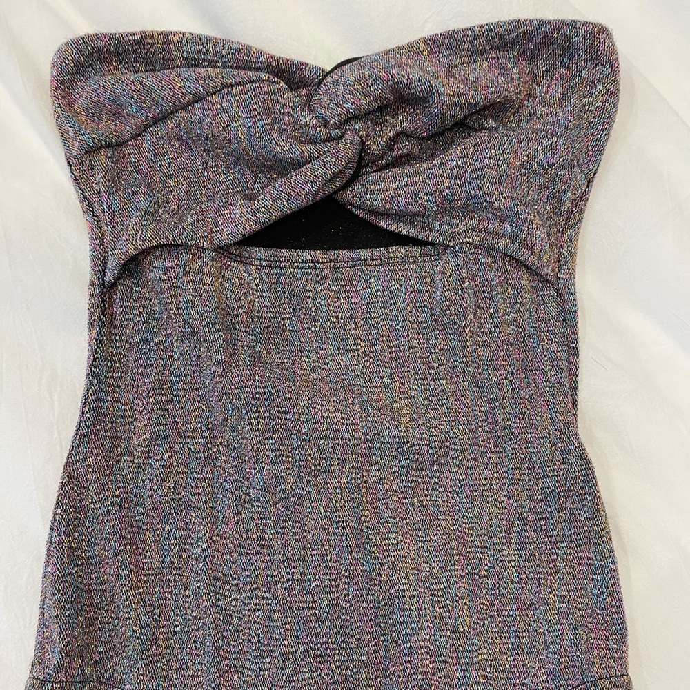 TOPSHOP Strapless Shimmery Bodysuit Top ✨ 💫